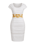Vestido Colibrí de Faja Dorada