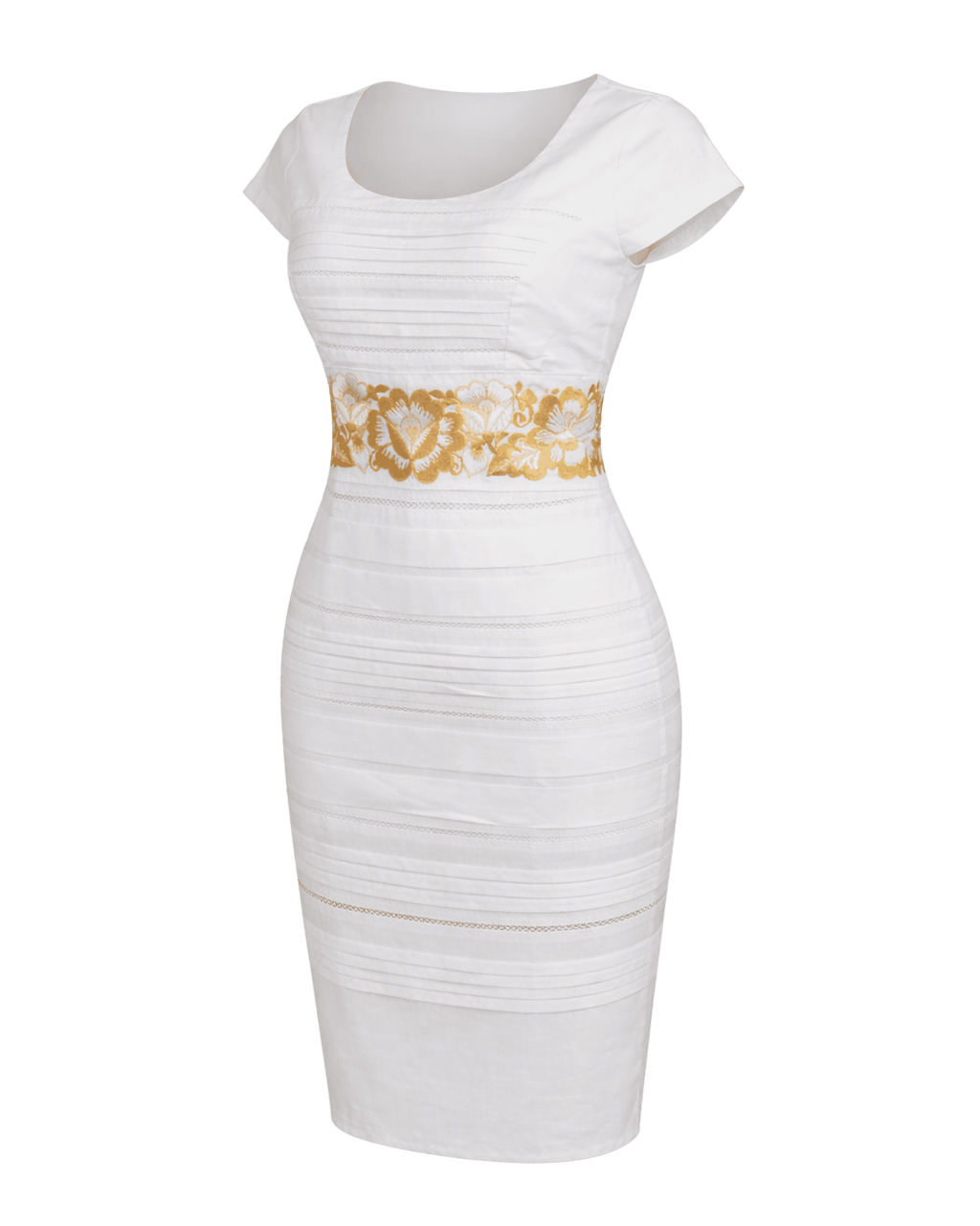 Vestido Colibrí de Faja Dorada